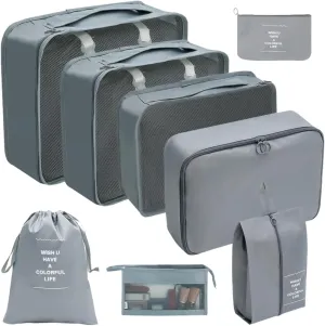 8x/Set Travel Organiser Packing Cubes Waterproof Suitcase Organiser for Woman