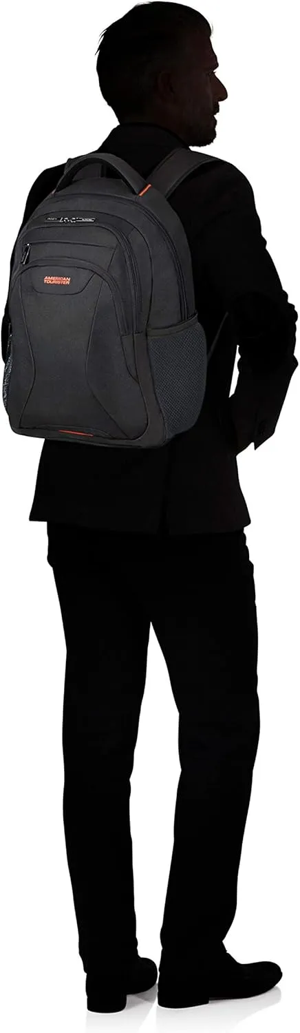 American Tourister Backpack M (15.6"), Black (Black/Orange)