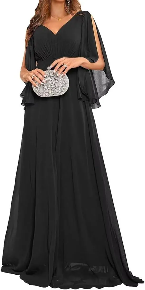 ANYSWBKN Spaghetti Straps Bridesmaid Dresses for Wedding Cold Shoulder Formal Evening Party Prom Maxi Gown with Slit