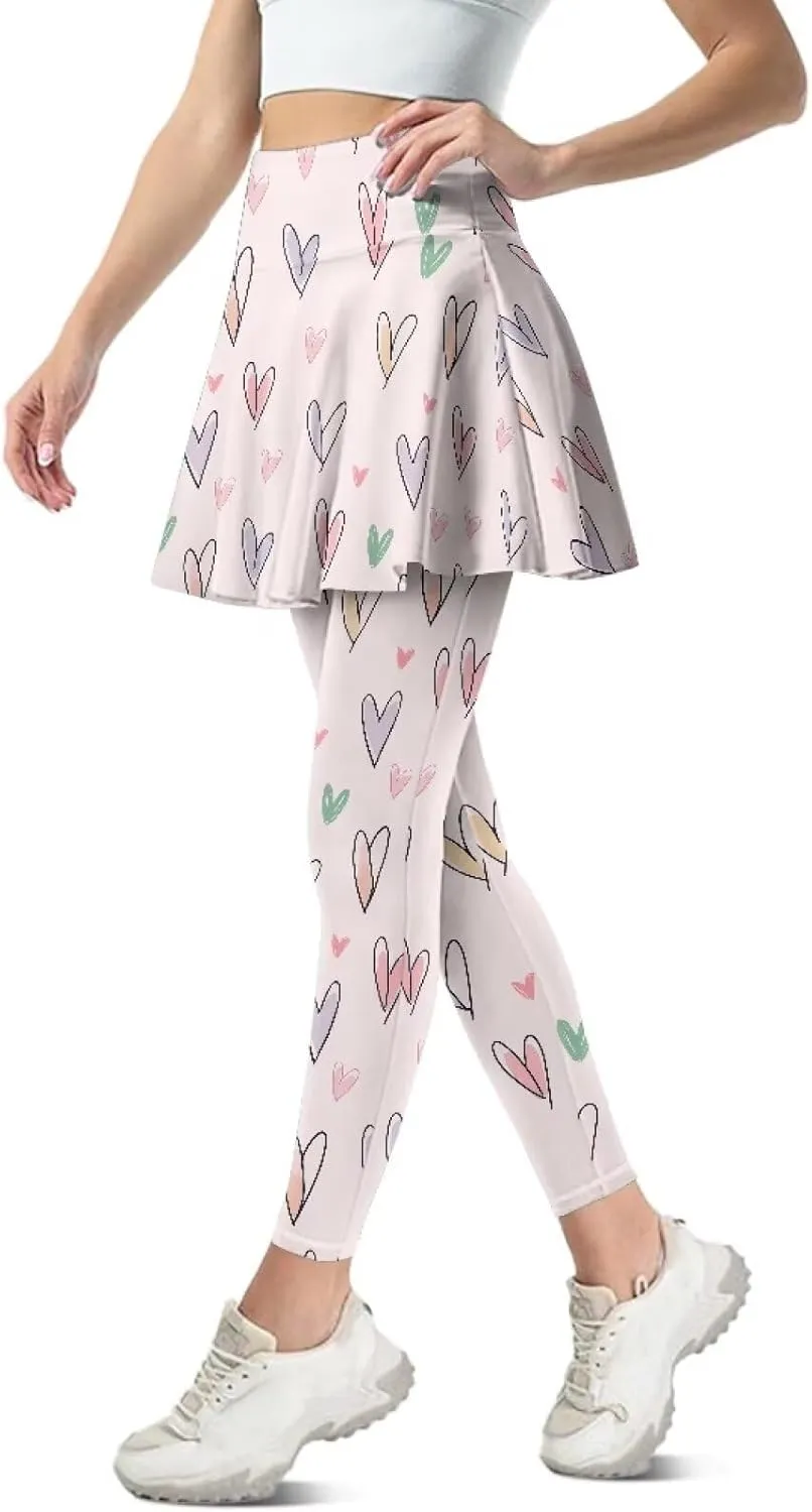 Athletic Skirt with Leggings 2025 Pickleball Clothes Gym Active with Back Pockets Spring Skirts