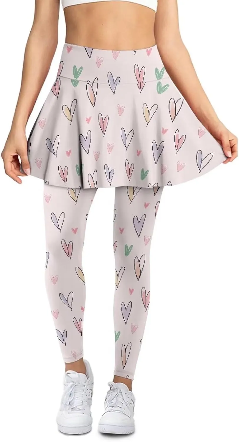 Athletic Skirt with Leggings 2025 Pickleball Clothes Gym Active with Back Pockets Spring Skirts