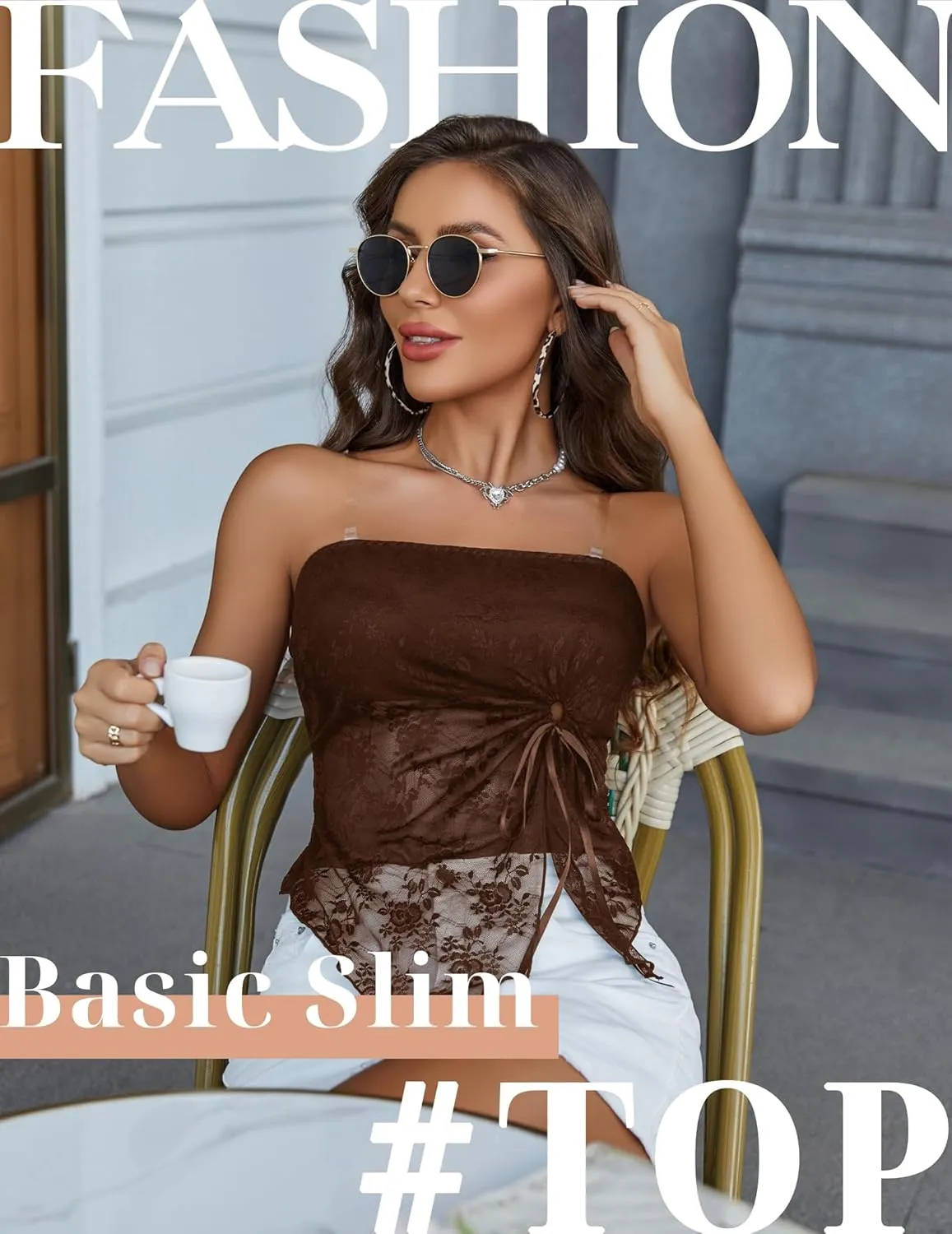 Avidlove Going Out Tops for Women Lace Camisole Y2k Tube Crop Tops Side Slit Bralettes Lingerie