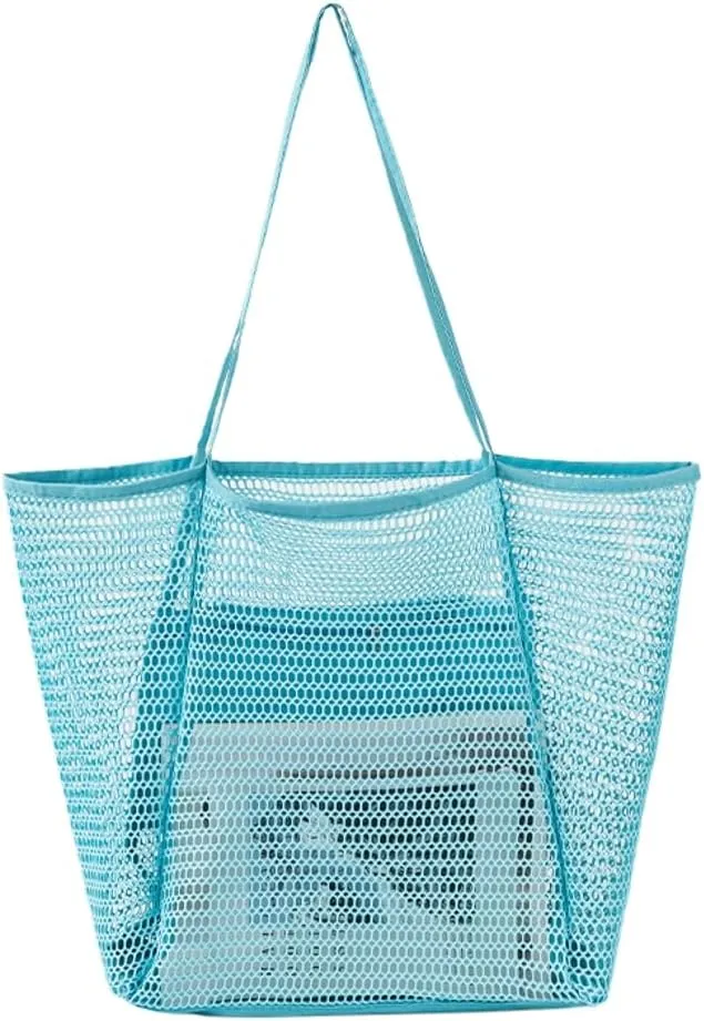 Beach Bags for Women Mesh Large Essentials Woven Vacation Purse Summer Totes Handbags accessories Gifts Shopping