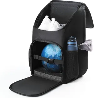 Bowling Ball Bag, Backpack Single Ball Bag with Padded Holder and Shoe Compartment Up to Size 16, Gifts for Bowling Lovers