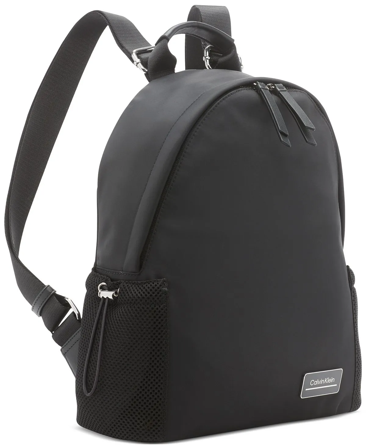 Calvin Klein Mesh Nylon Jessie Backpack with Side Pockets, Black