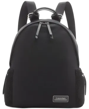 Calvin Klein Mesh Nylon Jessie Backpack with Side Pockets, Black