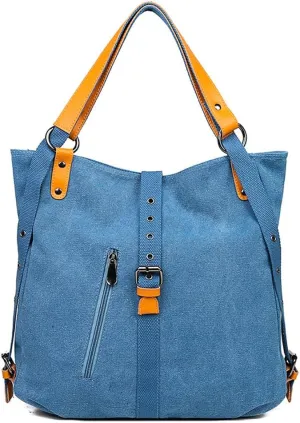 Canvas Shoulder Tote Bag Backpack for Women Hobo Handbag Ladies Totes Messenger Satchel Bags Casual Purse Handbags