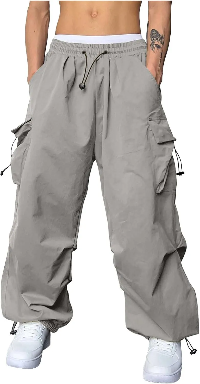 Cargo Pants for Men Casual Lightweight Elastic Waist Pant Work Pant with Pockets