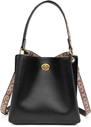 Casual Bucket Bag For Women Handbags Large Capacity Fashion Female Shoulder Bag Ladies Messenger Bag Totes(Black)