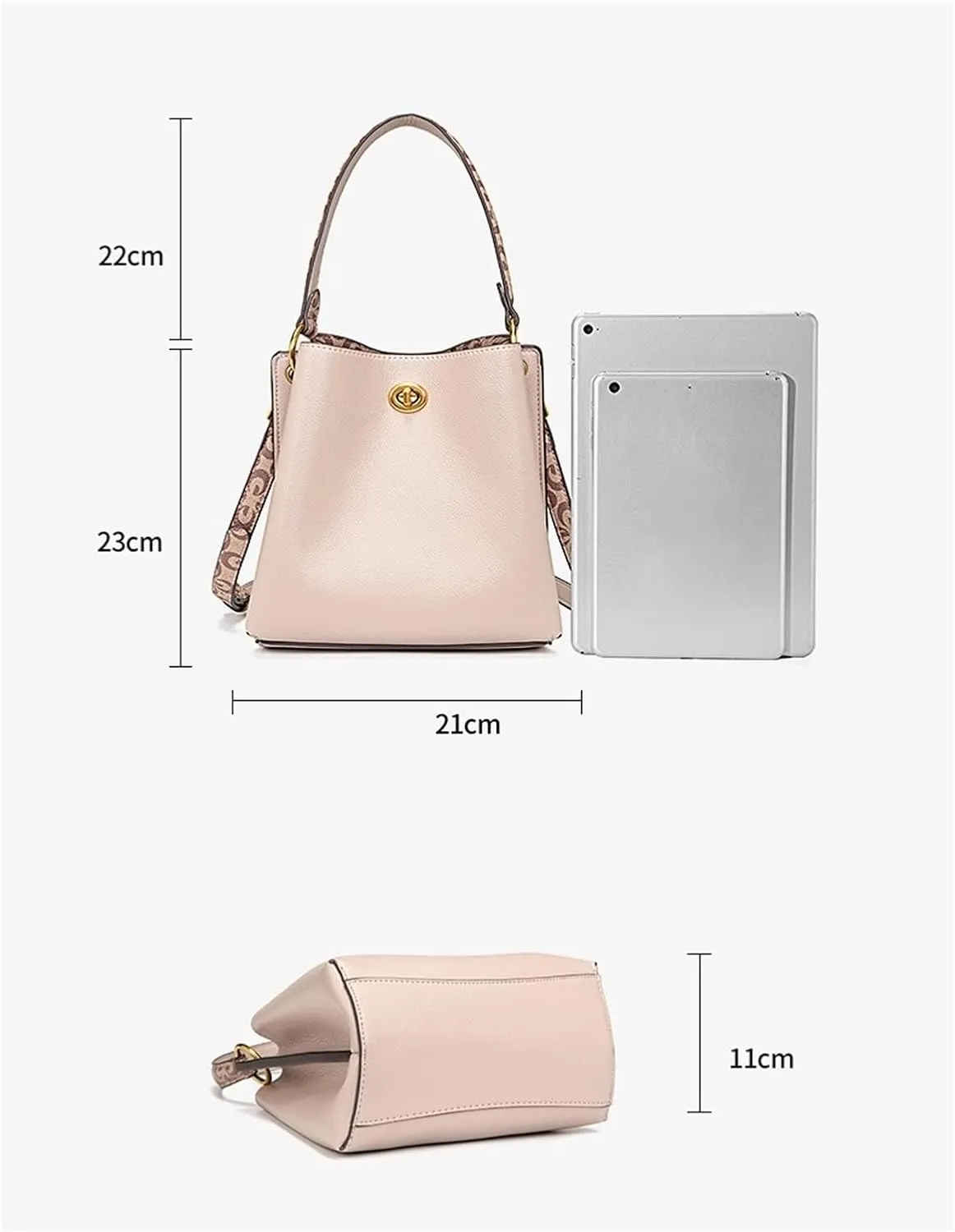 Casual Bucket Bag For Women Handbags Large Capacity Fashion Female Shoulder Bag Ladies Messenger Bag Totes(Black)