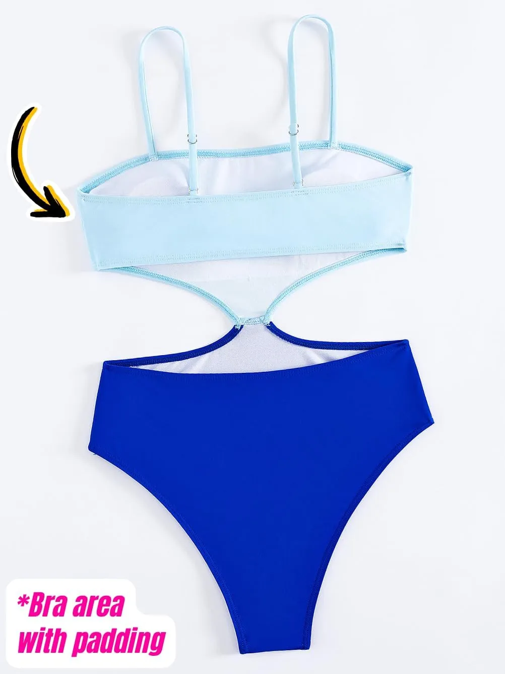 Color Block Swimsuit,Cut Out Sexy Monokini Women,Cheeky One Piece Swimsuits Beach Cruise Pool Party