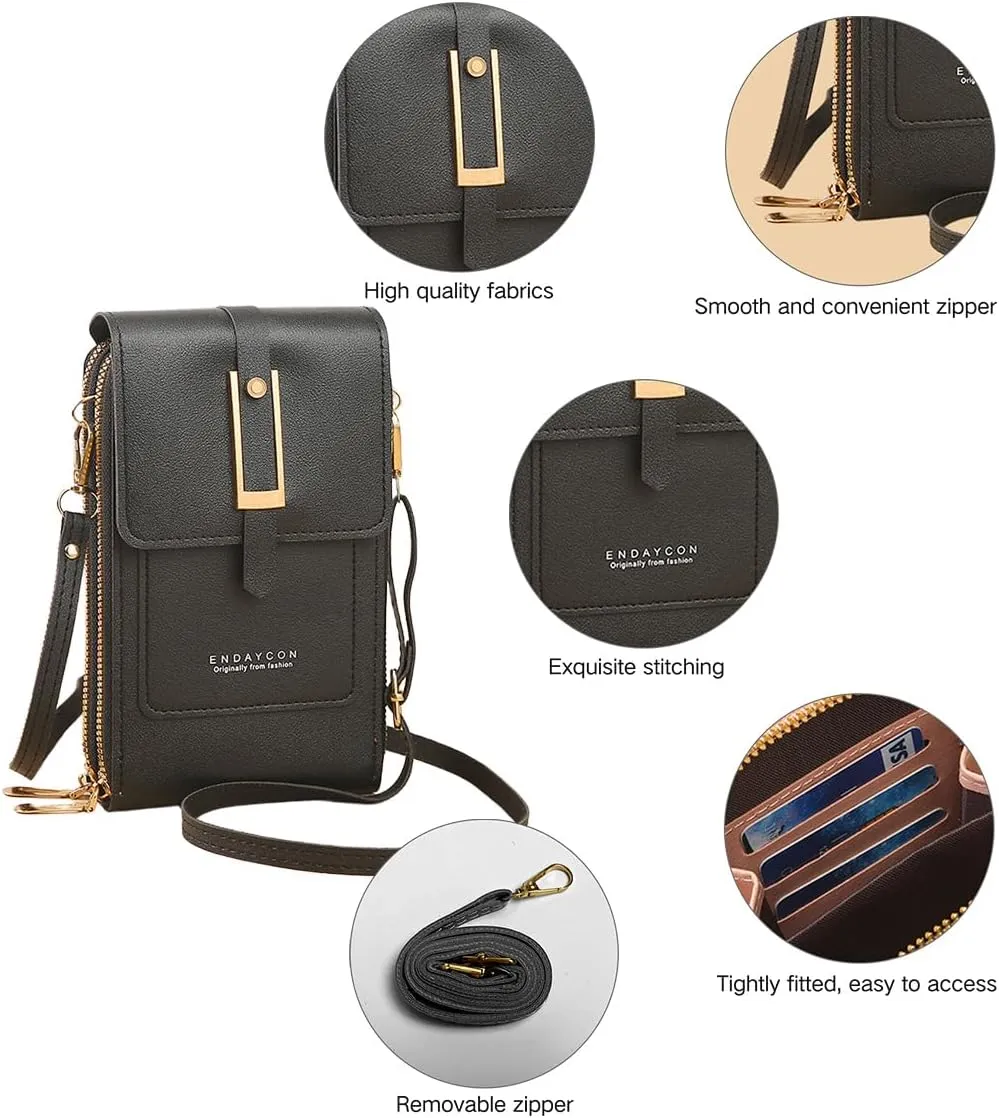 Crossbody Bags for Women, Small Touchscreen Purse, Trendy Shoulder Wallet with Card Slots