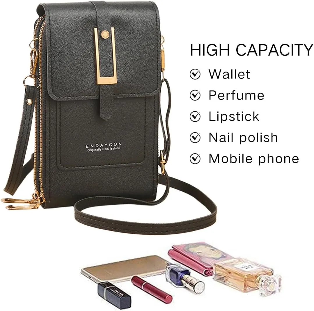 Crossbody Bags for Women, Small Touchscreen Purse, Trendy Shoulder Wallet with Card Slots