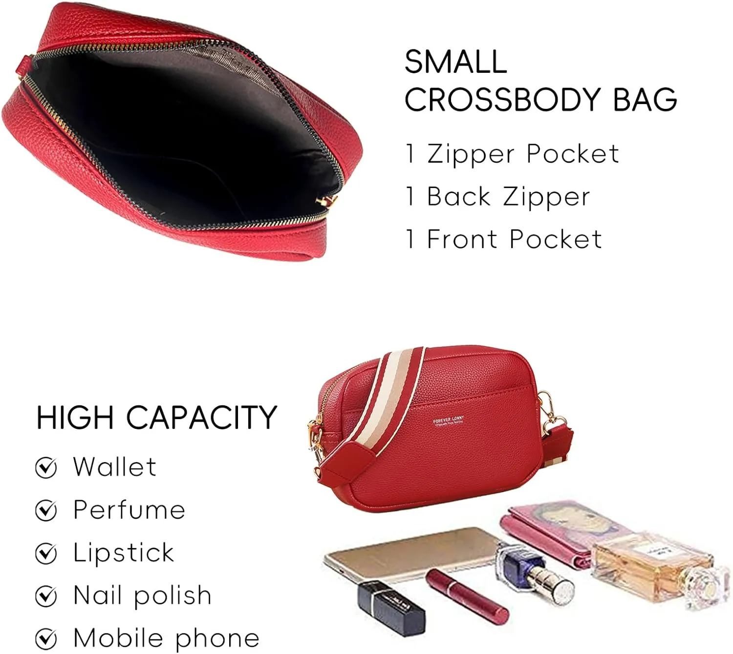 Crossbody Bags for Women, Trendy Shoulder Handbags, Satchel Purse Wallet with Adjustable Strap