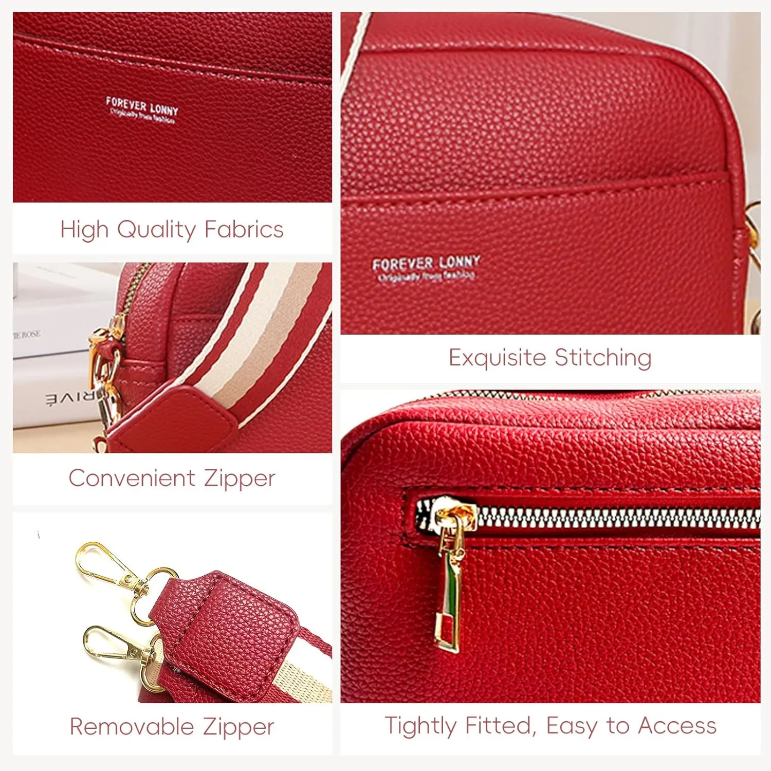 Crossbody Bags for Women, Trendy Shoulder Handbags, Satchel Purse Wallet with Adjustable Strap