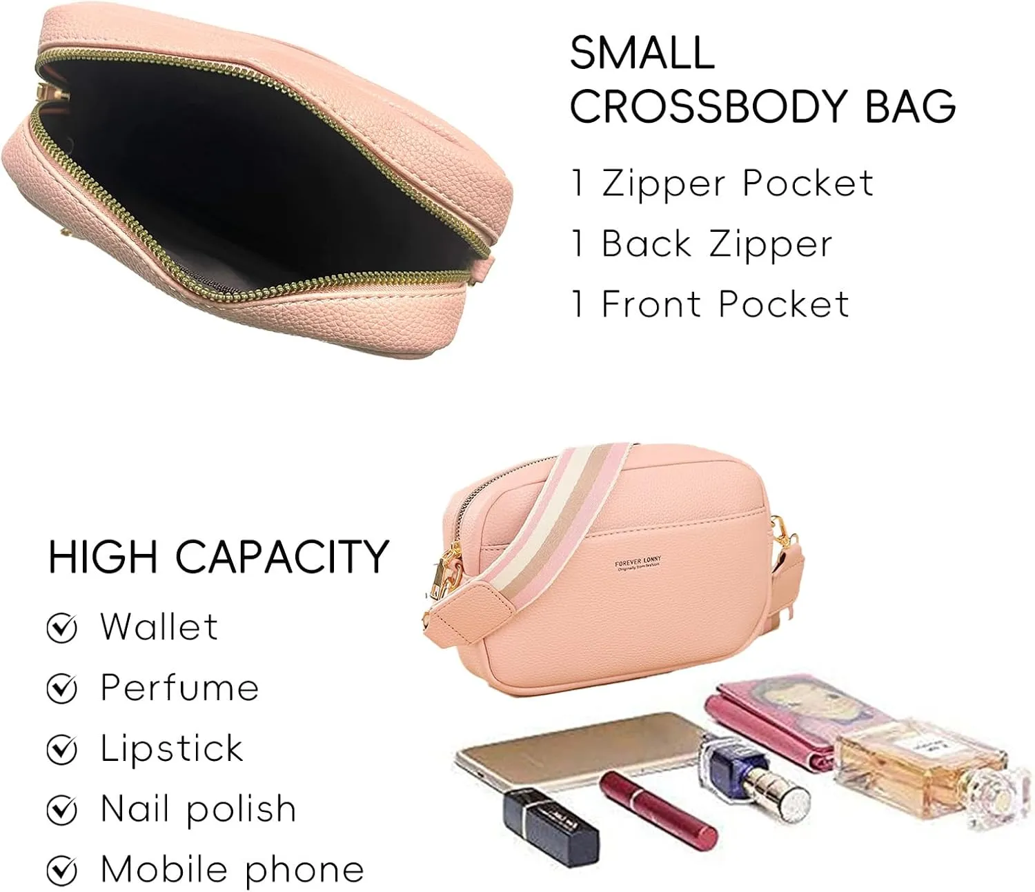Crossbody Bags for Women, Trendy Shoulder Handbags, Satchel Purse Wallet with Adjustable Strap
