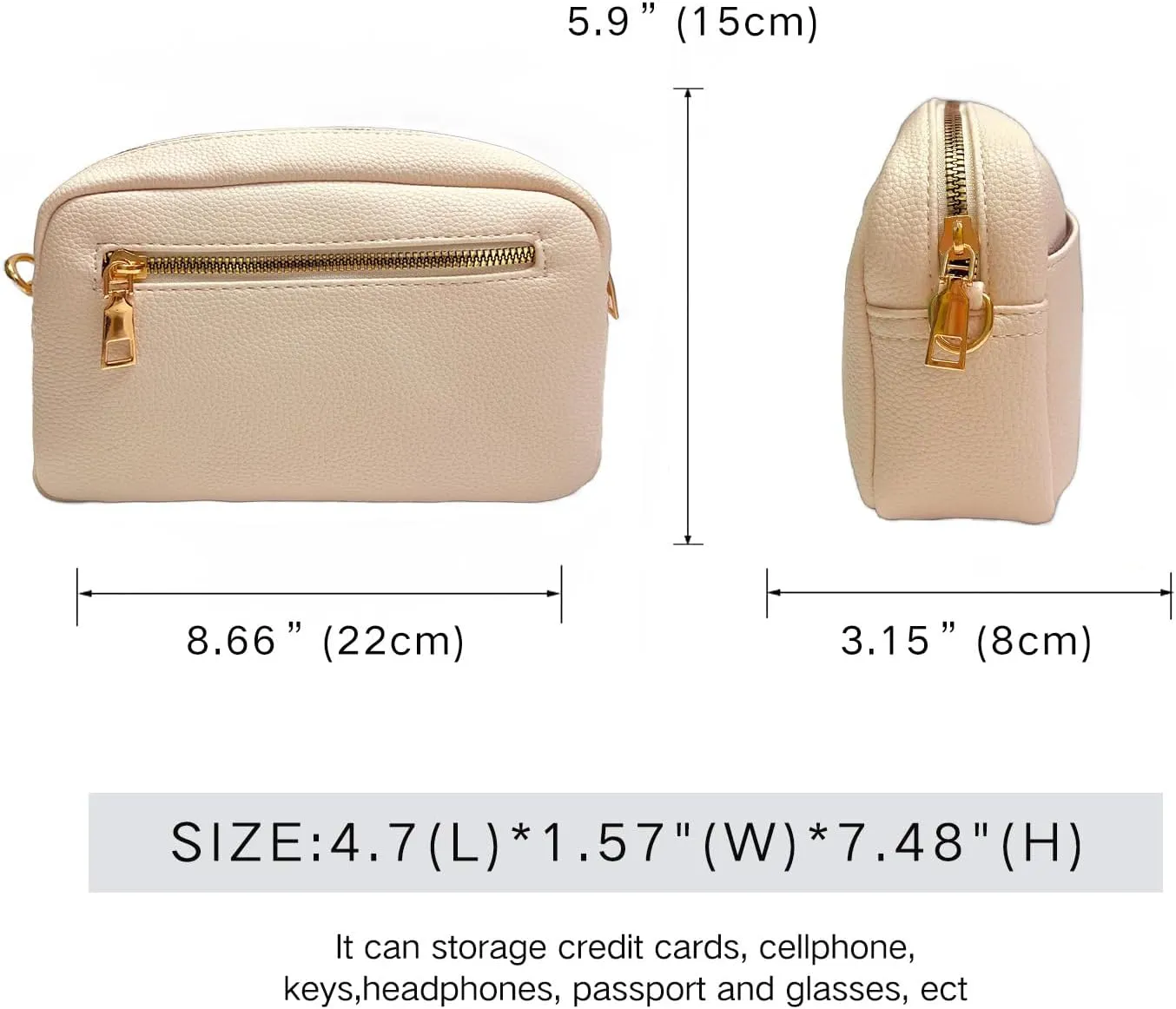 Crossbody Bags for Women, Trendy Shoulder Handbags, Satchel Purse Wallet with Adjustable Strap