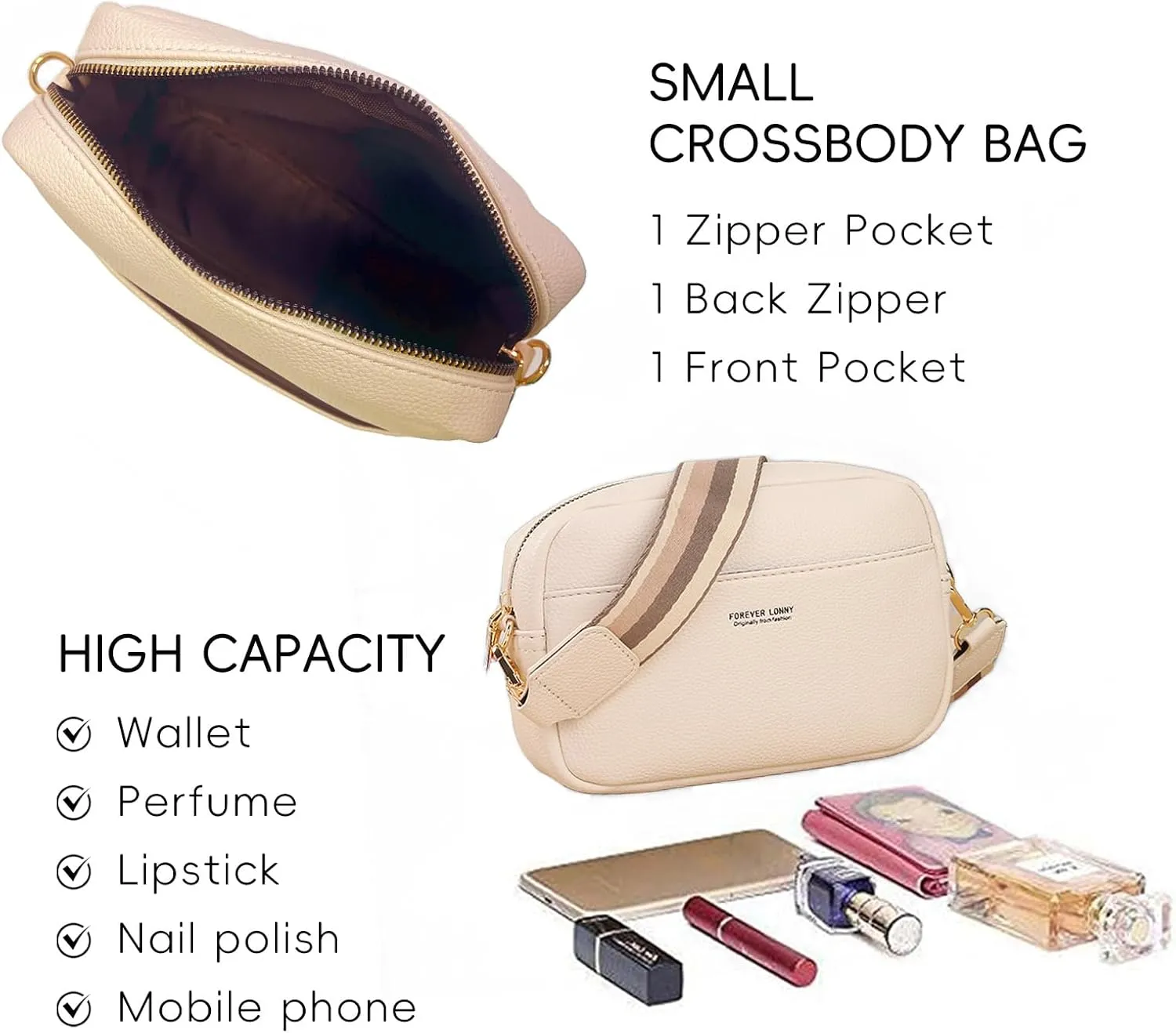 Crossbody Bags for Women, Trendy Shoulder Handbags, Satchel Purse Wallet with Adjustable Strap