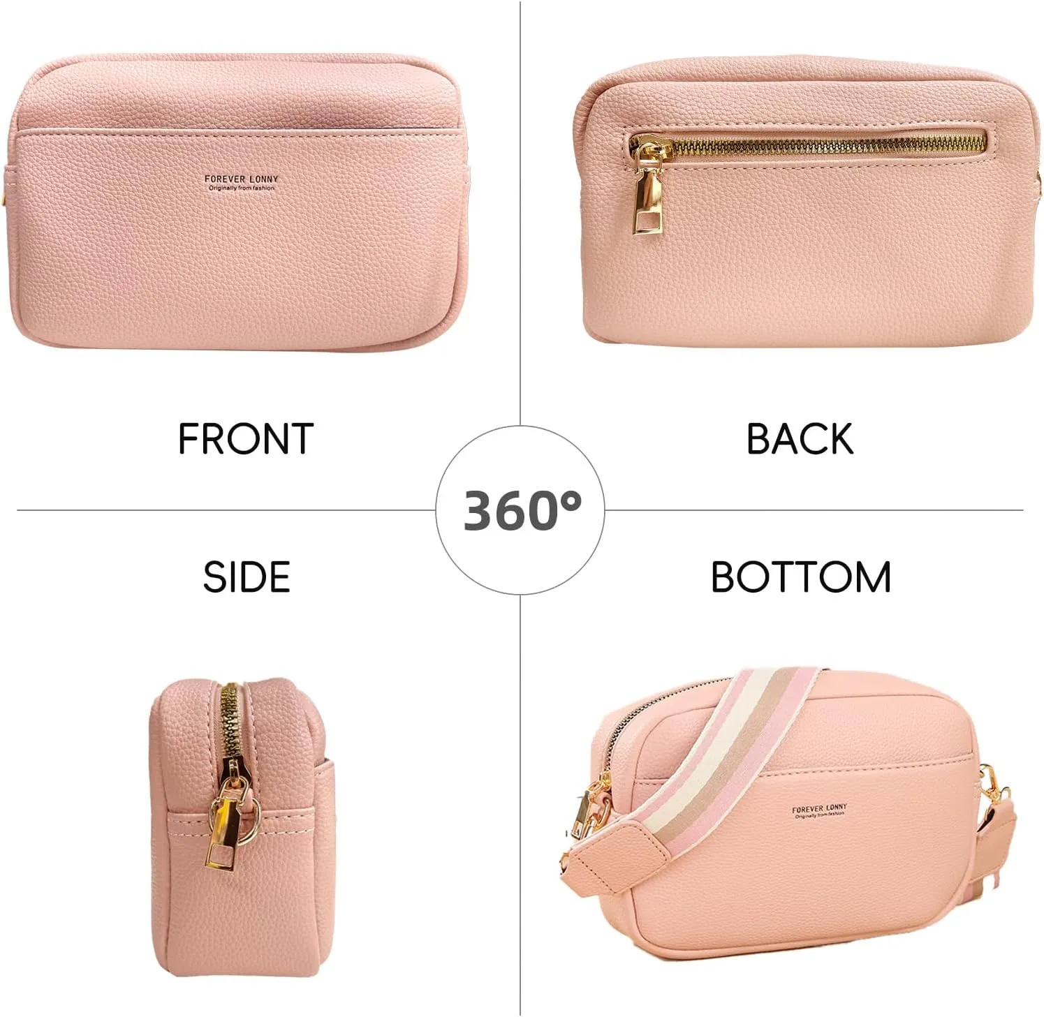 Crossbody Bags for Women, Trendy Shoulder Handbags, Satchel Purse Wallet with Adjustable Strap