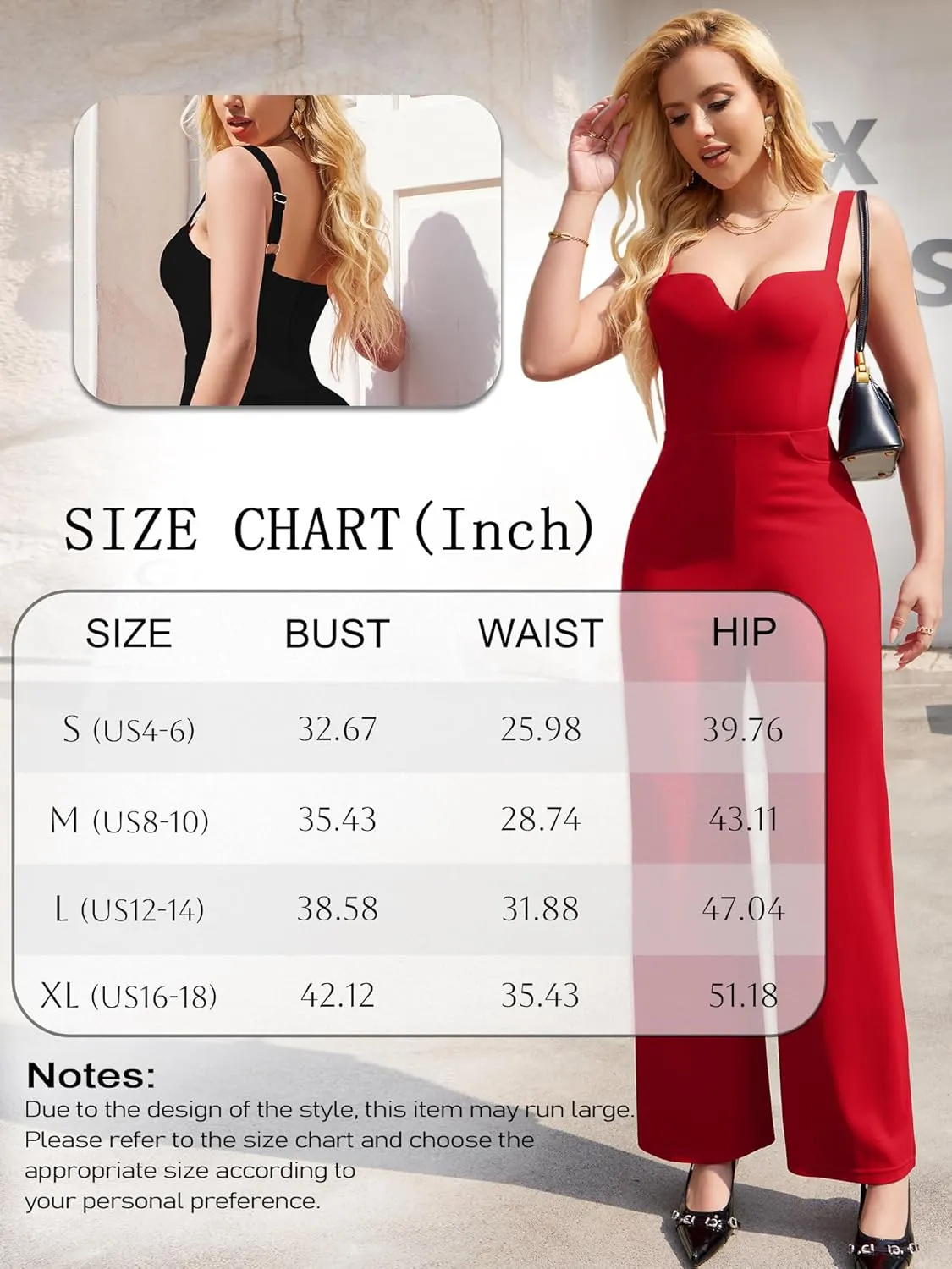 DAAWENXI Women's Casual Tank Top Sleeveless Jumpsuits Dressy Wide Leg Pants Rompers With Pockets