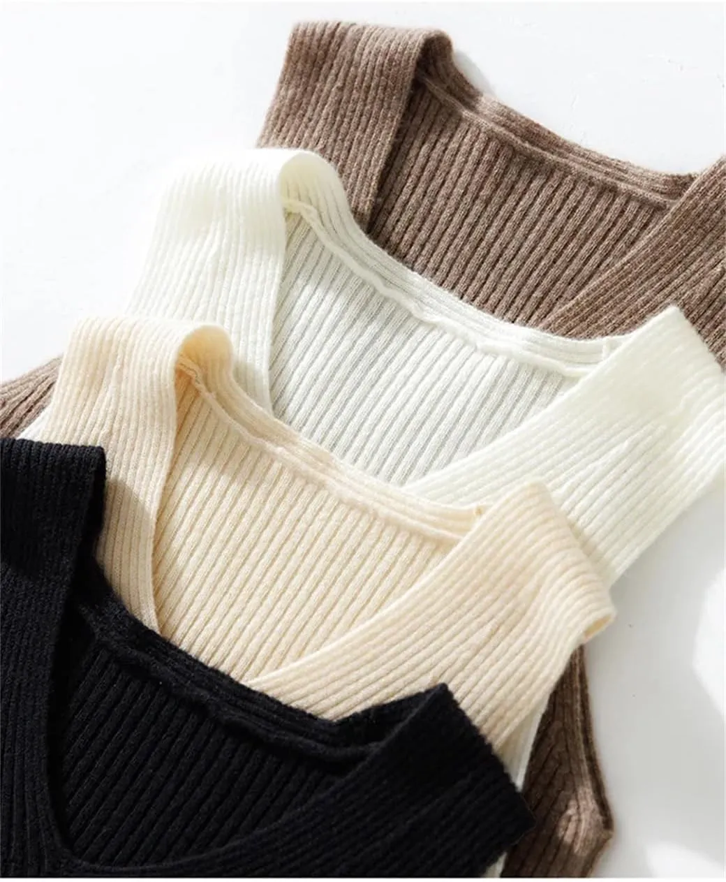 DBFBDTU Camisole Tops for Women Women Cashmere High Elasticity Vest Crop V-Neck Tank Knit Camisole Tops