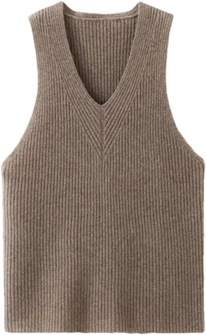 DBFBDTU Camisole Tops for Women Women Cashmere High Elasticity Vest Crop V-Neck Tank Knit Camisole Tops
