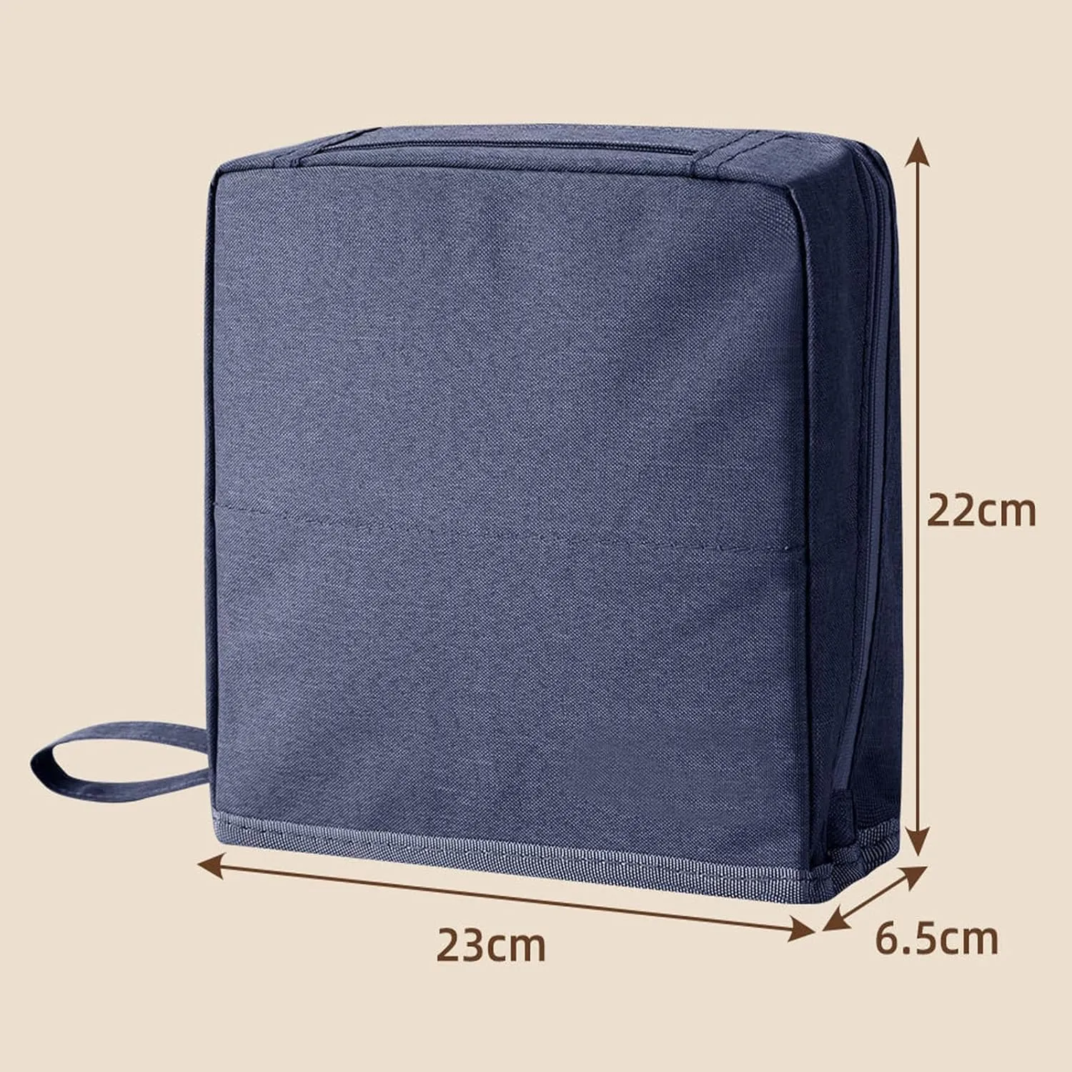 Doresty Makeup Bag, Doresty Standing Makeup Bag  Portable, Large Capacity, Travel  Organizer, Waterproof Cosmetic Toiletry Bags (Navy Blue)