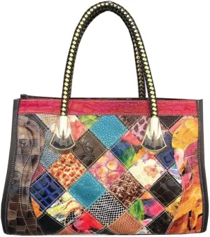 Downupdown Tote Bag for Women Genuine Leather Briefcase Handbags Satchel Ladies Top Handle Totes Shoulder Crossbody Bags