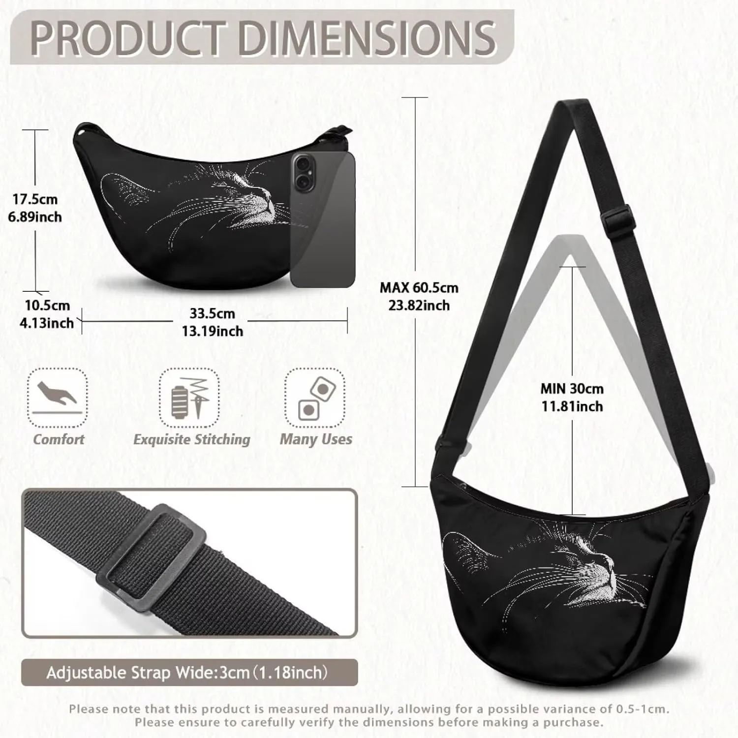 Dumpling Crossbody Bags for Women Casual Women'S Lightweight Crossbody Bag Large Capacity Hobo Bag for Women