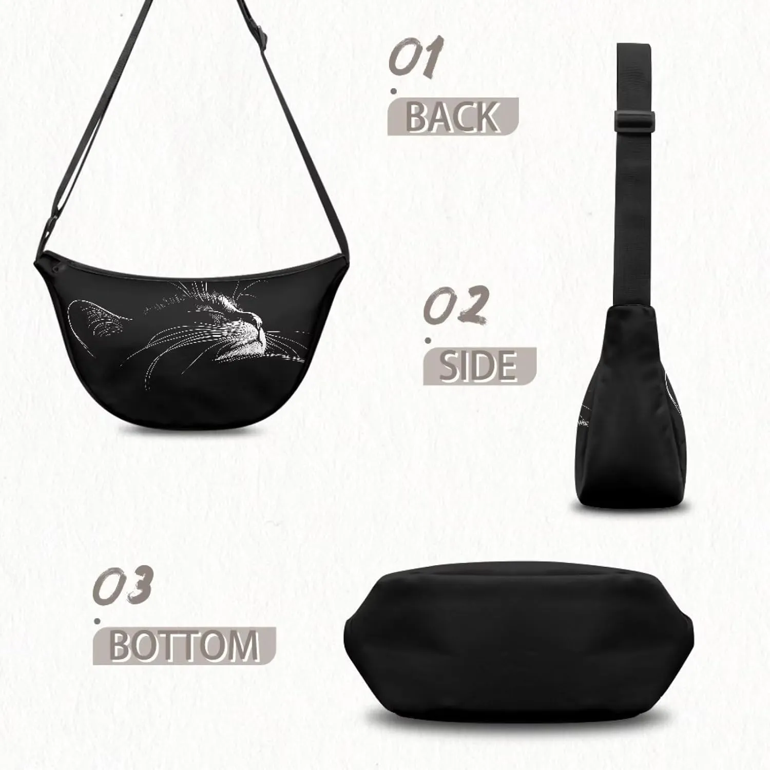Dumpling Crossbody Bags for Women Casual Women'S Lightweight Crossbody Bag Large Capacity Hobo Bag for Women
