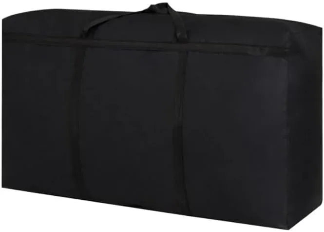 Extra Large Waterproof Moving Luggage Bags Laundry Shopping Bag foldable luggage travel bag Large Capacity Quilt Organizer(M BLACK)