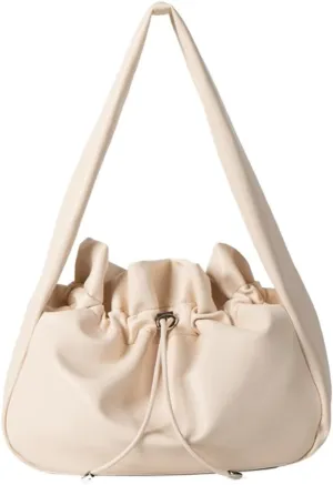Fashion Shoulder Bag for Women Large Vegan Leather Tote Purse Bucket Handbag Pleated Top Handle Satchel