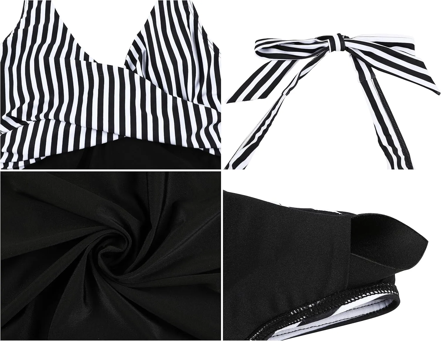 Firpearl Underwire Tankini Tops for Women Ruched Tummy Control Bathing Suit Tops Halter V Neck Swimsuit Top Only