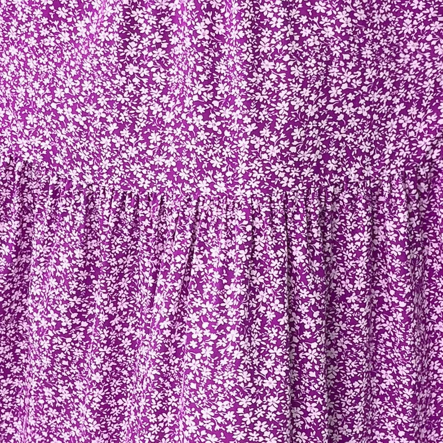 Floral Skirts for Women Summer Flowy Tiered Elastic High Waisted Print Skirt Vacation A-Line Swing Long Midi Skirts
