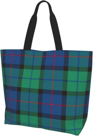 Forbes Ancient Tartan Tote Bag For Women Weekender Travel Bag Reusable Grocery Bags Large Totes Handbags