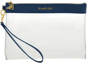 Game On Clear Wristlet Wallet Bag, 9 Inch