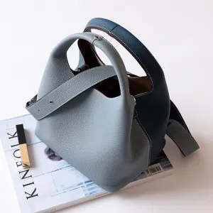 Genuine Leather Bucket Tote Bag Hobo Crossbody Bags for Women Trendy Purses Handbags Shoulder Purse Everyday Purse
