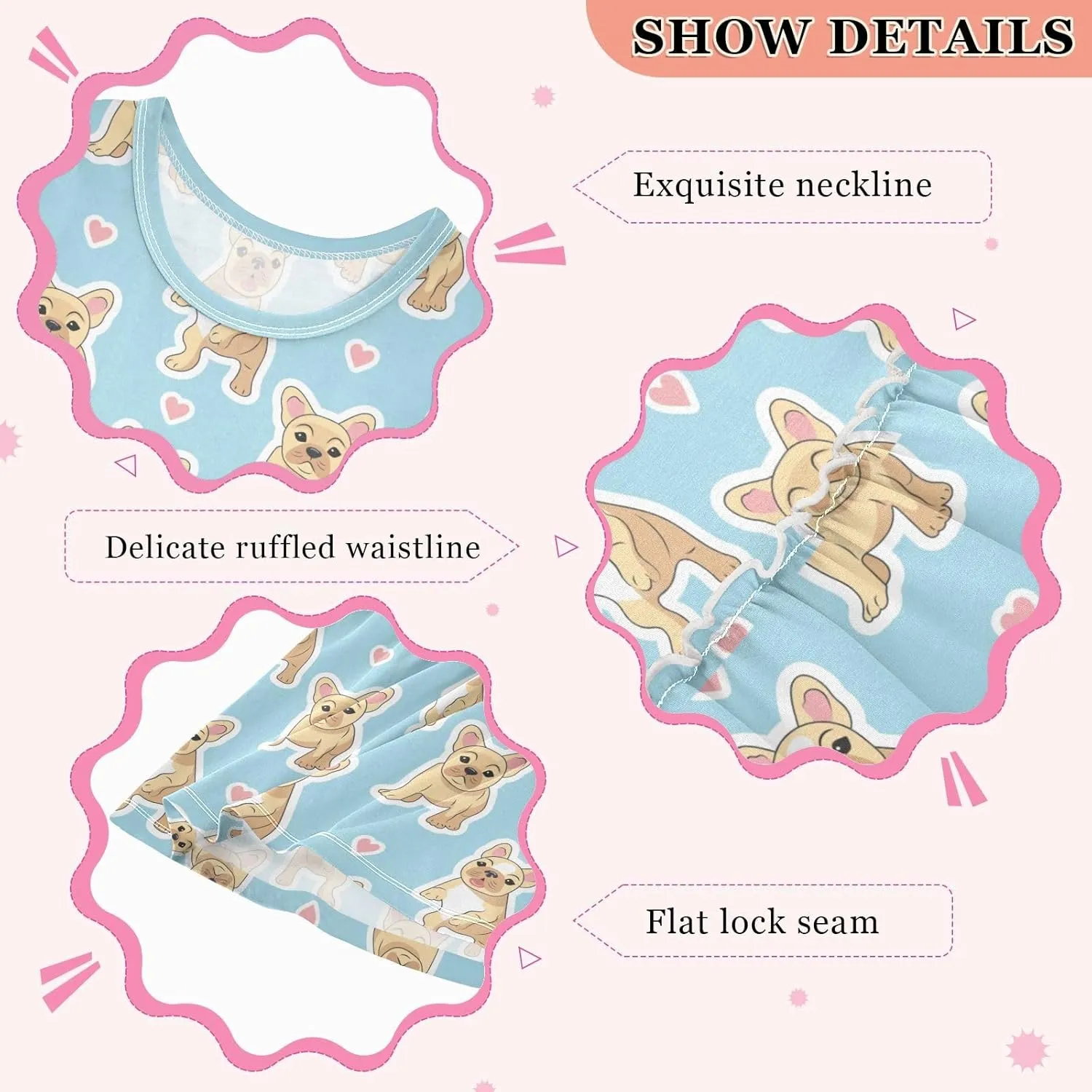 Girls Casual Dress Cute Sleeveless A-Line Swing Beach Summer Dress for 2-8 Years