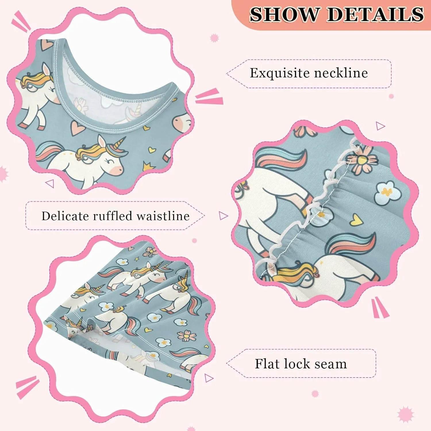 Girls Cute Dress Kids Summer Sleeveless Dresses Sundress Swing Outfit 2-9 Years