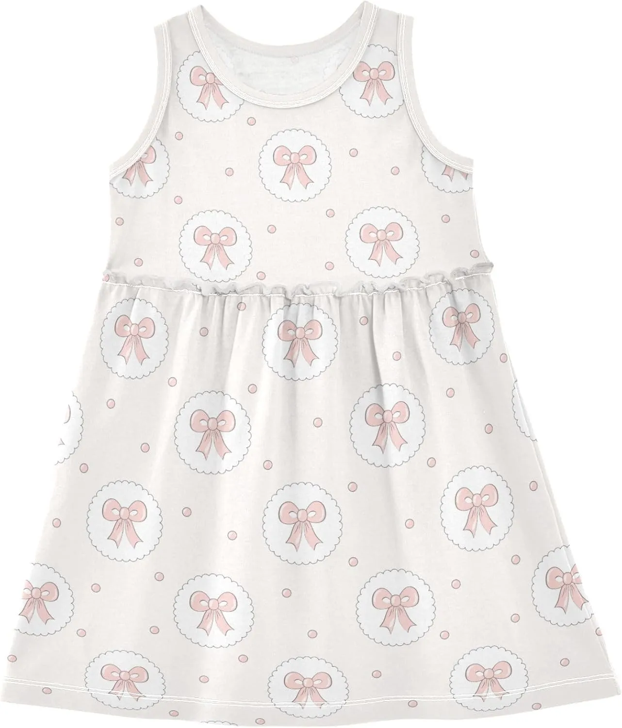 Girls Cute Dress Kids Summer Sleeveless Dresses Sundress Swing Outfit 2-9 Years