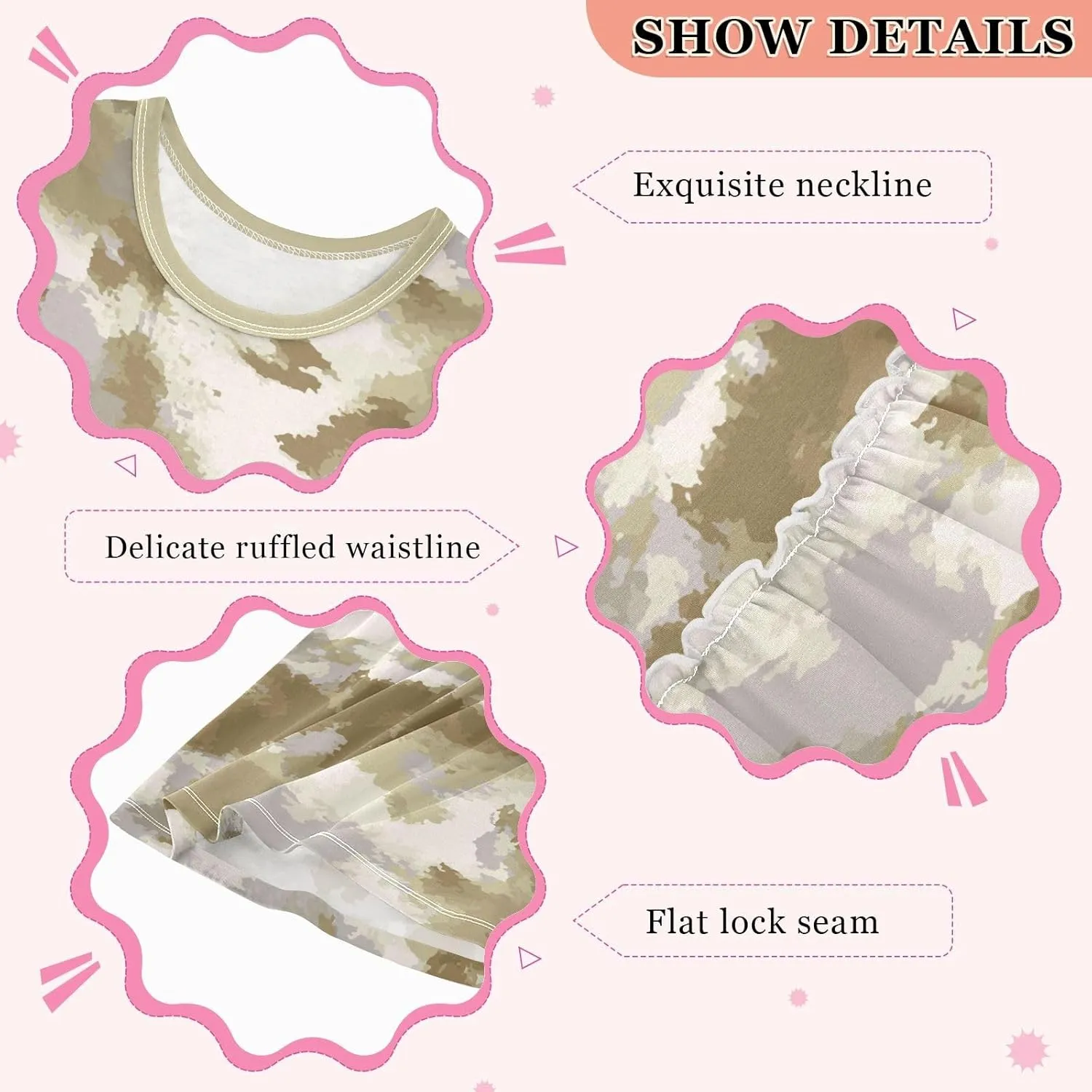 Girls Cute Dress Kids Summer Sleeveless Dresses Sundress Swing Outfit 2-9 Years