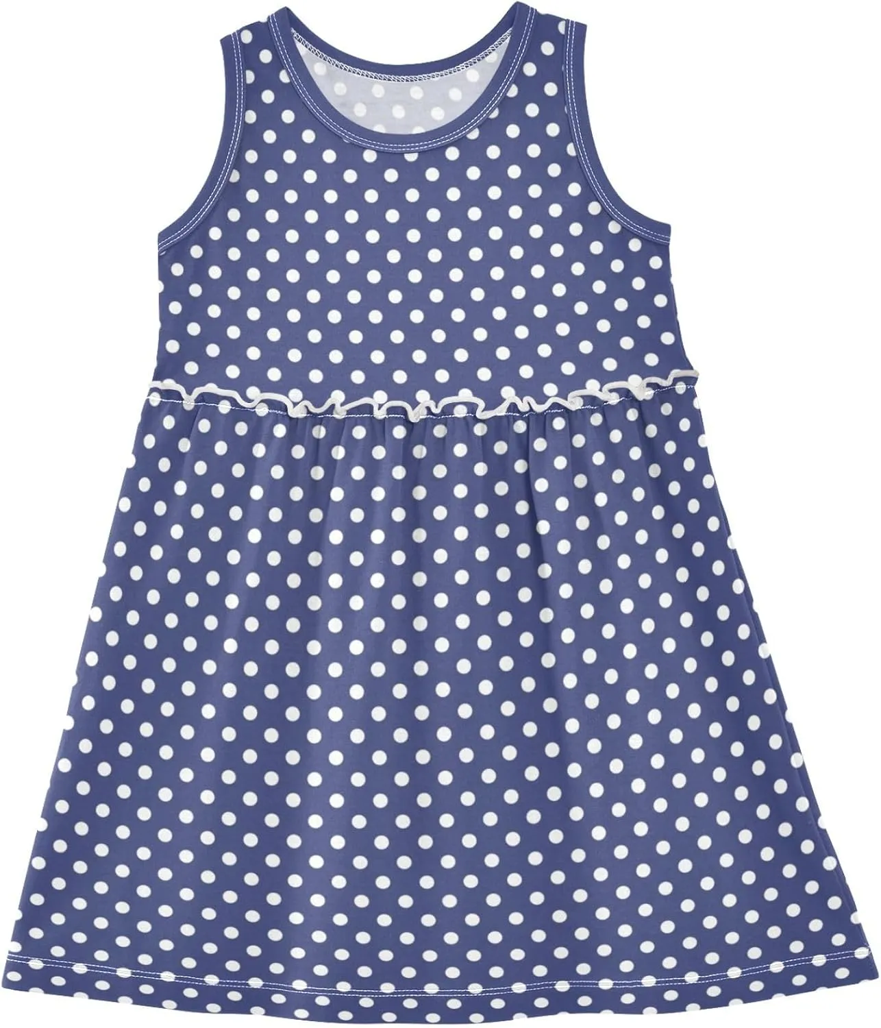Girls Cute Dress Kids Summer Sleeveless Dresses Sundress Swing Outfit 2-9 Years