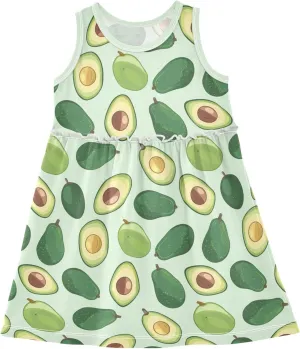 Girls Summer Dress Sleeveless A-Line Swing Sundresses Kids Casual Tank Dresses Beach Playwear Outfit 2-8 Years