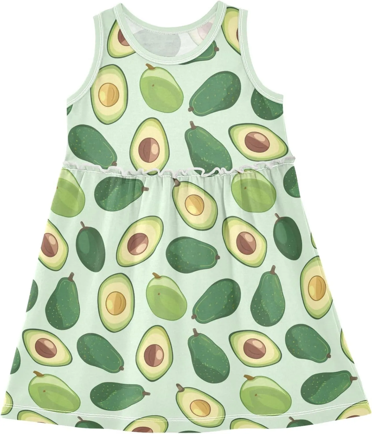 Girls Summer Dress Sleeveless A-Line Swing Sundresses Kids Casual Tank Dresses Beach Playwear Outfit 2-8 Years