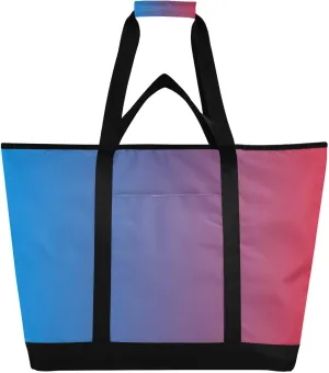Gradients Tote Bag for Women with Zipper Reusable Grocery Bags Insulated Cooler Bag Shopping Bags Handbags Totes