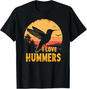 I Love Hummers Bird Colibri Vintage Sunset Hummers Kids T-Shirt