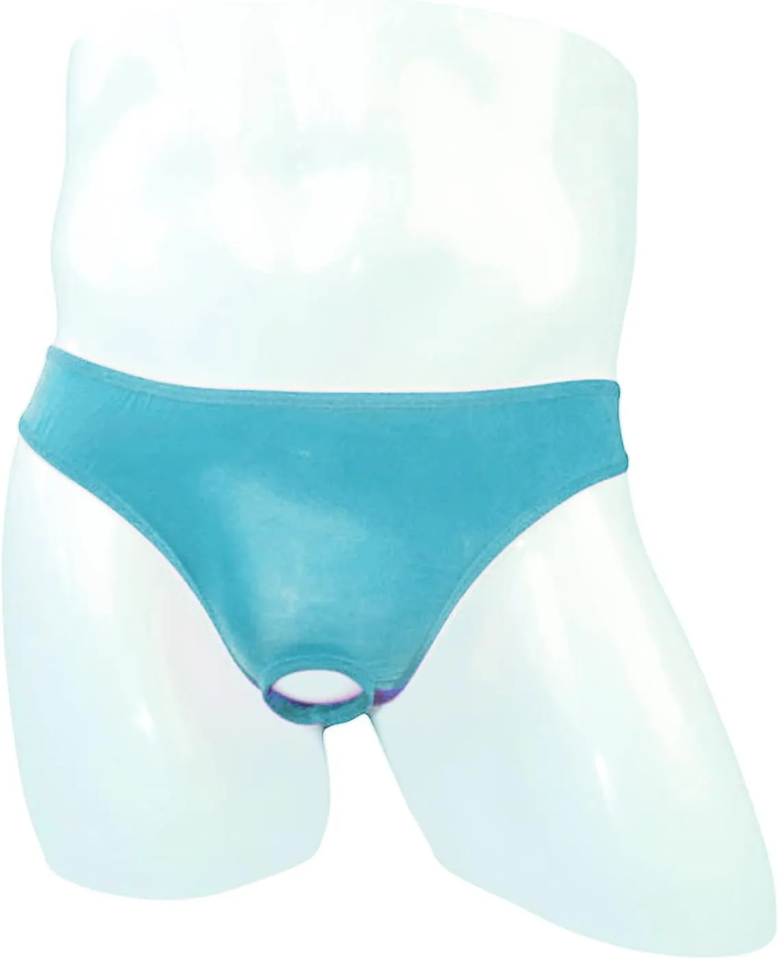 JEsilunmaMY Briefs Underwear for Men Low Rise Ice Silk Open Pouch Thong Bikini See Through Sexy Panties Underpants Swimwear