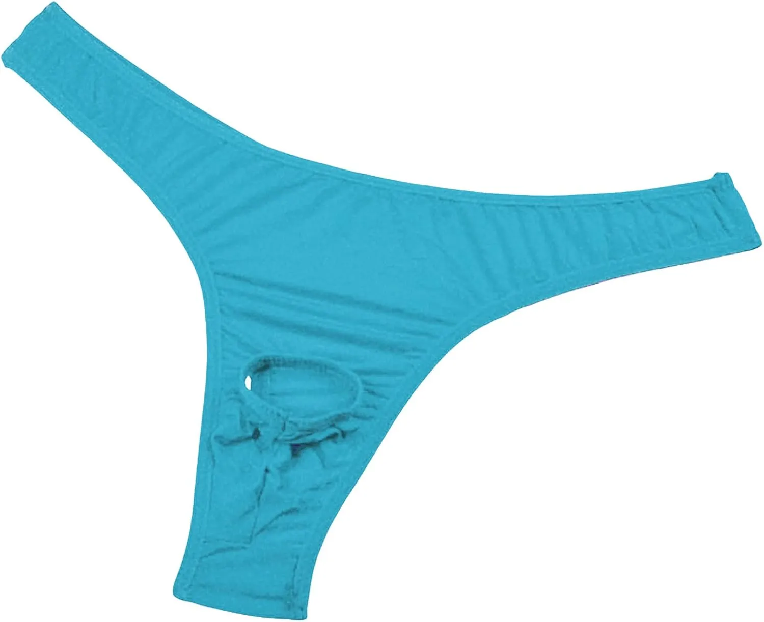 JEsilunmaMY Briefs Underwear for Men Low Rise Ice Silk Open Pouch Thong Bikini See Through Sexy Panties Underpants Swimwear