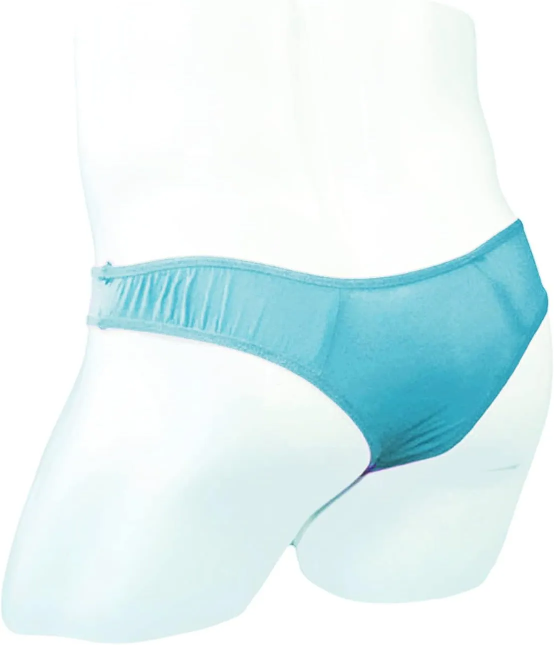 JEsilunmaMY Briefs Underwear for Men Low Rise Ice Silk Open Pouch Thong Bikini See Through Sexy Panties Underpants Swimwear