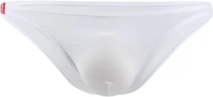 JEsilunmaMY Ice Silk Underwear for Men Low Rise Breathable Bulge Pouch Bikini Briefs See Through G-String Panties Swimwear